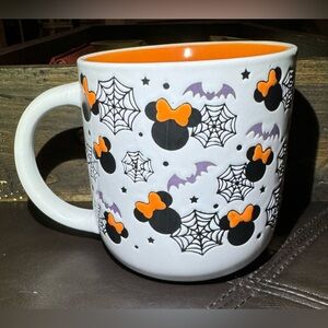 Disney Halloween Minnie Mouse Spider Webs & Bats Ceramic Mug